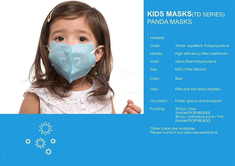 Kids Panda Disposable Face Masks
